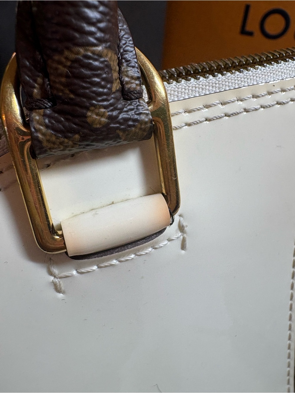 Louis Vuitton White Vernis Alma BB - Picture 5 of 11